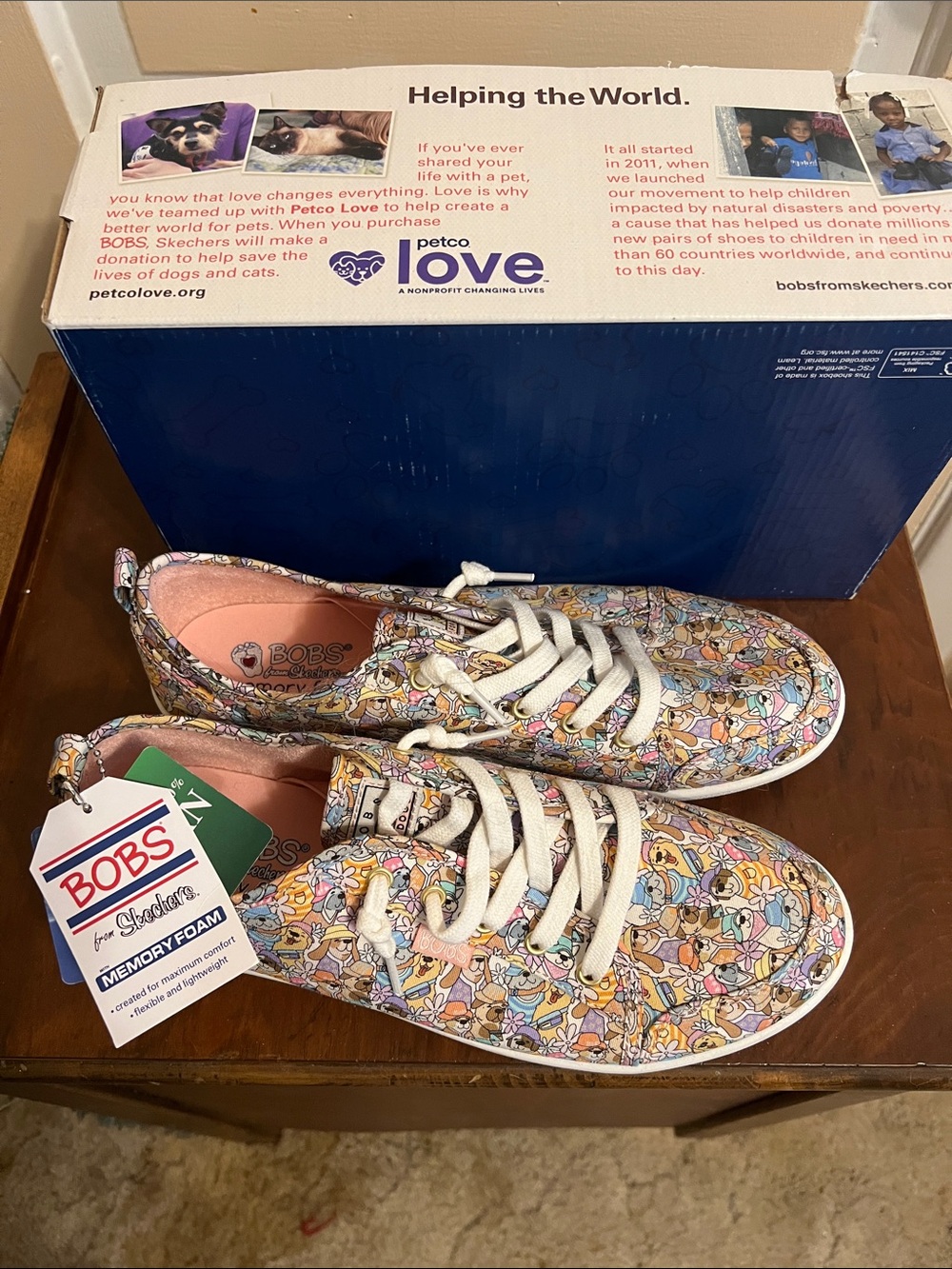 BOBS from Skechers Women's Multicolor Dog Print Sneakers